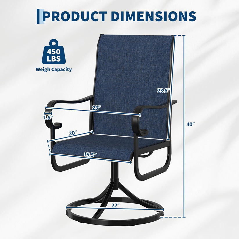 Chaise pivotante Garvee avec structure acier
